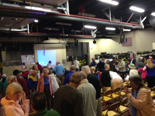 about 100 residents gathered at Point Lookout Firehouse for the presentation